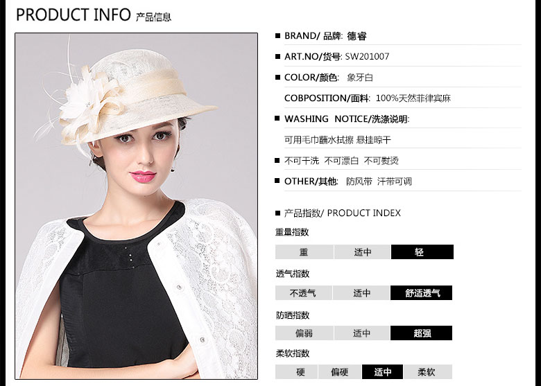 時(shí)尚麻紗帽定制，防紫外線遮陽帽，產(chǎn)品信息